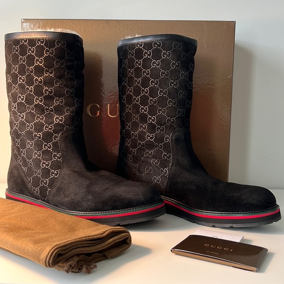 Gucci Other - New Gucci boots in original packing with Gucci pattern. Gucci size 10+